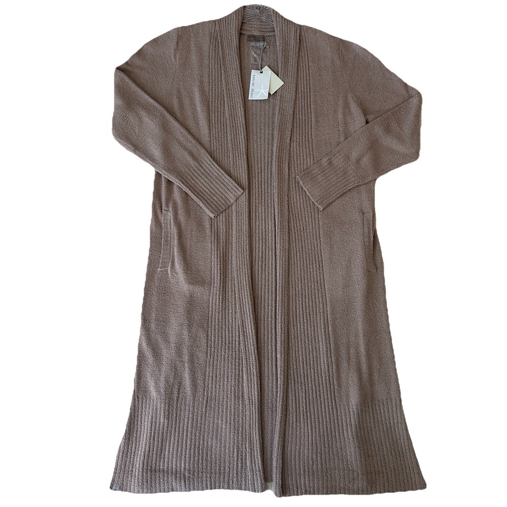 Barefoot‎ Dreams CozyChic Ultra Lite Long Cardigan Women's XL Taupe Catalina NWT
